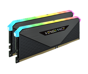 RAM - Corsair Vengeance RGB RT DDR4-3200 - 16GB - CL16 - Dual Channel (2 pcs) - AMD Optimized - Svart med RGB - CMN16GX4M2Z3200C16