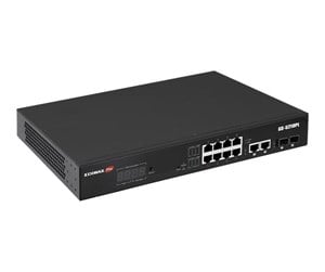 Switch/splitter - Edimax 12 Port Gigabit PoE Switch 2 RJ45/2 SFP com - GS-5210PL