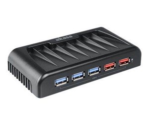 USB-hub - Akasa Connect 7 EX - hub - 7 ports USB-hub - 7 porter - Svart - AK-HB-11BK