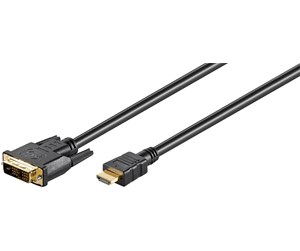 Skjermkabel - Pro HDMI - DVI-D - Skjermkabel - 3m - Svart - HDMIDVI-D-3