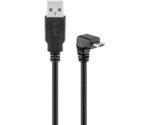 Nettverkskabel - USB 2.0 Hi-Speed cable 90° black - 4040849243431