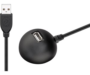 USB - Pro USB 2.0 Hi-Speed extension cable with desktop foot black - 4040849689130