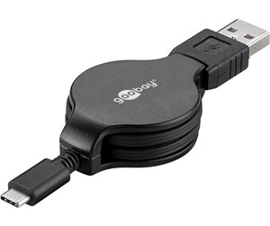 Mobil - Adaptere og ladere - Pro USB-C™ charging and sync cable retractable black - 4040849457432