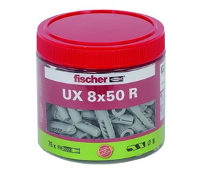 Skruer & Spiker  - Fischer Universal plug UX 8 x 50 R with rim tin (75 pcs.) - 531026