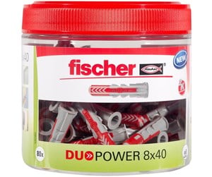 Skruer & Spiker  - Fischer DuoPower 8 x 40 round tin (80 pcs.) - 535982