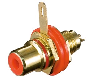 Lydkabel - Pro RCA female connector for housing assembly with insulation and soldered connection - 4040849113079