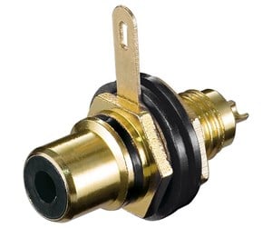 Lydkabel - Pro RCA female connector for housing assembly with insulation and soldered connection - 4040849113086