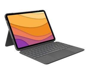 Tastatur - Logitech Combo Touch - keyboard and folio case - with trackpad - QWERTY - US International - oxford grey - Tastatur & Foliosett - Universal - Grå - 920-010272