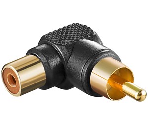 Lydkabel - Pro RCA adapter 90° black - 4040849116858