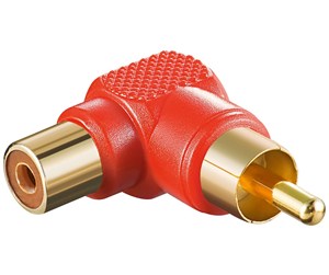 Lydkabel - Pro RCA adapter 90° red - 4040849116865