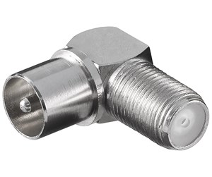 Antennekabler - Pro Angle adapter: F female > Coaxial male 90° - 4040849122361