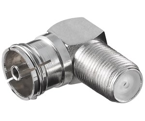 Antennekabler - Pro Angle adapter: F female > Coaxial female 90° - 4040849122378