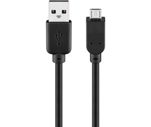 USB - Pro USB-A <-> USB Micro-B - 1.8m - Svart - 4040849351815