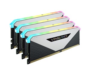 RAM - Corsair Vengeance RGB RT DDR4-3600 - 32GB - CL18 - Quad Channel (4 pcs) - AMD Optimized - Svart med RGB - CMN32GX4M4Z3600C18W