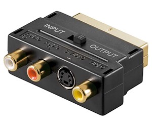 Skjermkabel - Pro SCART to composite audio/video and S-Video adapter IN/OUT - 4040849504990