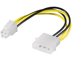 Strømkabel (intern) - Pro PC power cable/adapter 5.25 inch male to ATX12 P4 4-pin - 4040849513626