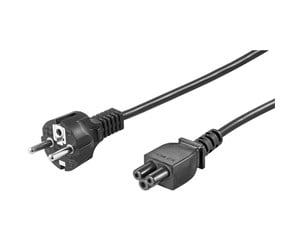 Strømkabel (ekstern) - Pro Power Cable C5 (Mickey Mouse) - Black - Straight - 1 m - PC-C5S-1M-B