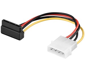 Nettverkskabel - PC power cable/adapter 5.25 inch male to SATA 90° - 4040849660306