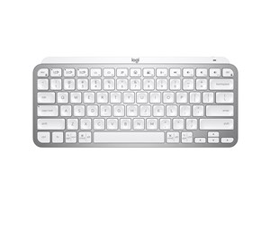 Tastatur - Logitech MX Keys Mini Minimalist Wireless Illuminated Keyboard - Pale Grey - UK - Tastatur - Engelsk - Storbritannia - Grå - 920-010496