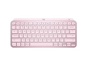 Tastatur - Logitech MX Keys Mini Minimalist Wireless Illuminated Keyboard - Rose - UK - Tastatur - Engelsk - Storbritannia - Rosa - 920-010497