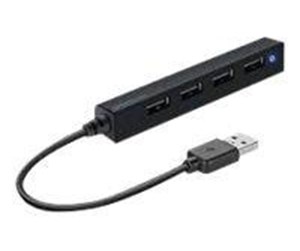 USB-hub - Speed-Link SPEEDLINK SNAPPY SLIM USB-hub - 4 porter - Svart - SL-140000-BK