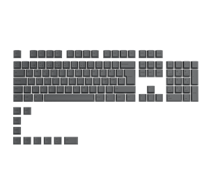 Tastatur - Glorious GPBT Keycaps - Black Ash - 115 PBT keycaps - Nordic - Tastehetter - Nordisk - Svart - GLO-KC-GPBT-B-N