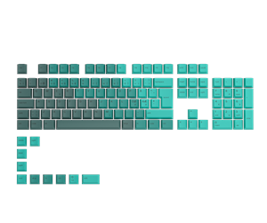 Tastatur - Glorious GPBT Keycaps - Rain Forest Green - 115 PBT keycaps - Nordic - Tastehetter - Nordisk - Grønn - GLO-KC-GBT-RF-N