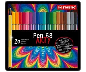 Skrive- & Tegneverktøy - STABILO  Pen 68 Arty metal tin of 20 colors - 6820-6