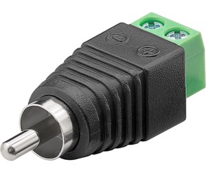 Skjermkabel - Pro Terminal Block 2-pin > RCA male - 4040849767401