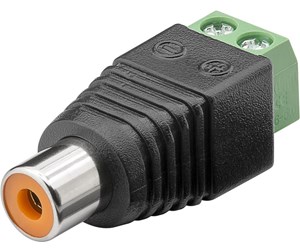 Skjermkabel - Pro Terminal Block 2-pin > RCA female - 4040849767418