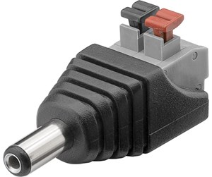 Skjermkabel - Pro Terminal Block 2-pin > DC male (5.50 x 2.10 mm) - 4040849767487