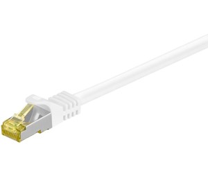 Nettverkskabel - RJ45 patch cord CAT 6A S/FTP (PiMF) 500 MHz with CAT 7 raw cable white - 4040849910920