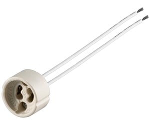 Tilbehør (fester, stikkontakter osv.) - Pro GU10 lamp holder / base / socket with twin cable - 4040849091346