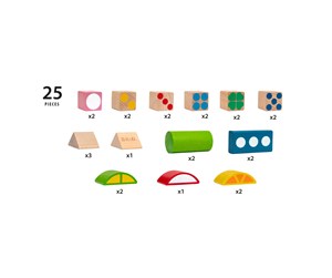 Rollelek - Brio 25 Patterned Wooden Blocks - 30112