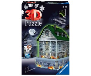 Puslespill - Ravensburger 3D Puzzle Buildings Night Light Haunted House 216p - 10411254