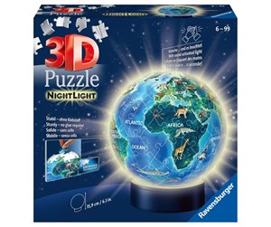 Puslespill - Ravensburger Children Globe Nightlight 72p - 10311844