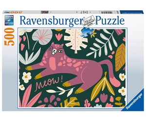 Puslespill - Ravensburger Pink Cat In The Meadow 500p - 10216587