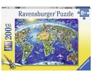 Puslespill - Ravensburger World Landmarks Map 200p - 10112722