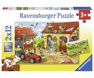 Puslespill - Ravensburger Working On The Farm 2x12p - 10107560