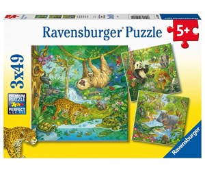 Puslespill - Ravensburger In The Jungle 3x49p - 10105180