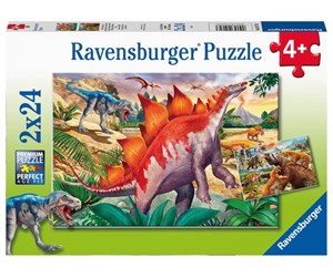 Puslespill - Ravensburger Jurassic Wildlife 2x24p - 10105179