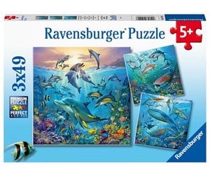 Puslespill - Ravensburger Ocean Life 3x49p - 10105149