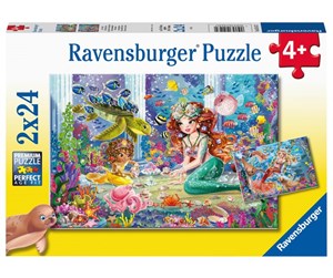 Puslespill - Ravensburger Mermaid Tea Party 2x24p - 51472