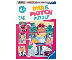 Puslespill - Ravensburger Mix & Match: Job Swap! 3x24p - 4005556051366