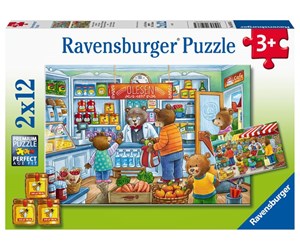 Puslespill - Ravensburger Let's Go Shopping 2x12p - 10105076