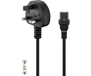 Tilbehør (fester, stikkontakter osv.) - Pro UK - power supply cord 1.8 m black - 4040849939594