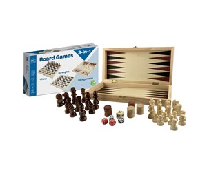 Brettspill & Puslespill - The Game Factory Wooden 3-in-1 Game (ENG) - 208000