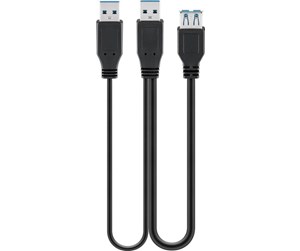 USB - Pro USB 3.0 dual power SuperSpeed cable Black - 4040849957499