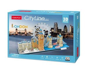 Puslespill - Cubic Fun City Line London 3 D 107 pcs 3D Puslespill - 200253