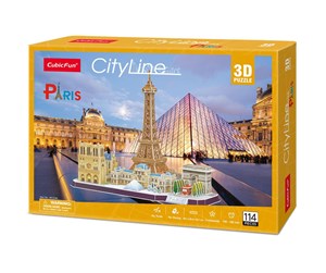 Puslespill - Cubic Fun City Line Paris 3D 114 pcs 3D Puslespill - 200254